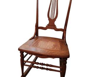 Wicker Bottom Rocking Chair