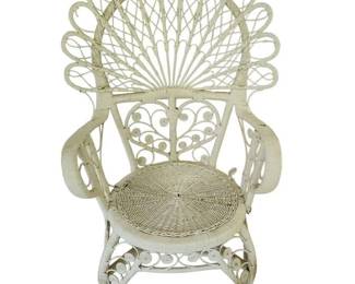 Vintage Wicker Peacock Chair