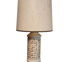 White Lamp with Gold Accents