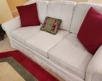 Hickory brand white sofa