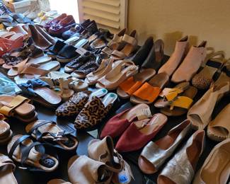Women's shoes and accessories, mostly new