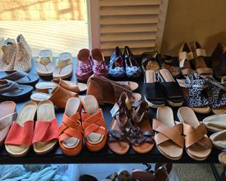 Women's shoes and accessories, mostly new