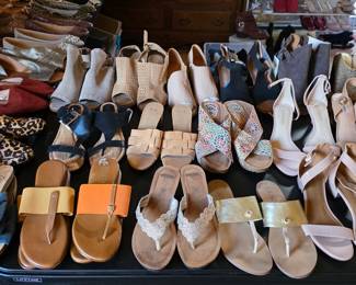 Women's shoes and accessories, mostly new