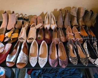 Women's shoes and accessories, mostly new