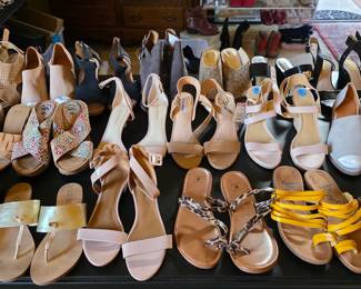 Women's shoes and accessories, mostly new