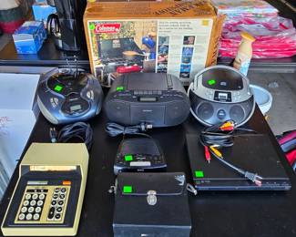 Vintage Coleman camping stove, stereos, CD players and more