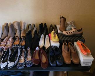 Women's shoes and accessories, mostly new