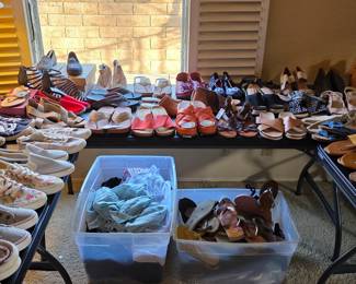 Women's shoes and accessories, mostly new