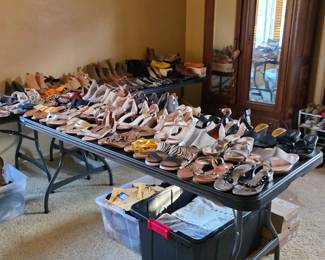 Women's shoes and accessories, mostly new
