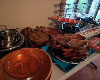 Serving utensils, candle holders, cookware