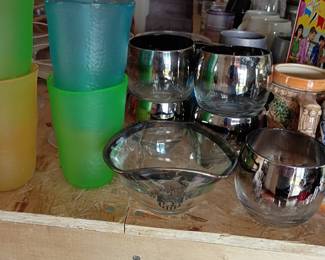 Roly Poly low ball glasses and dip bowl