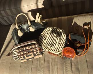 Designer purses: Kate Spade, Dooney Bourke, Henri Bendel