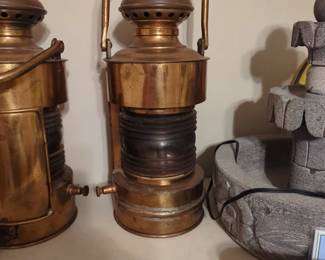 Very good condition, rare marine lamps by Perko. Pair.