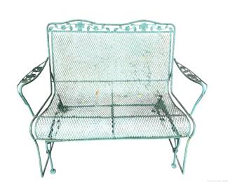 Vintage Metal Rocking Outdoor Settee