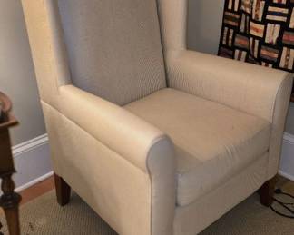 Nice Carter Furniture Black and Off White Stripe Accent Chair