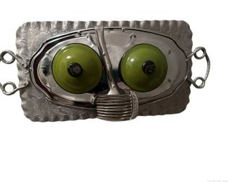 Green Eyed Angry Repurposed Objects Wall Art