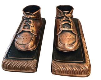 Pair of Bronzed Baby Shoes