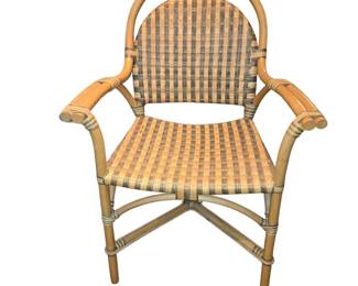 Lovely Woven Wicker and Bamboo Chair