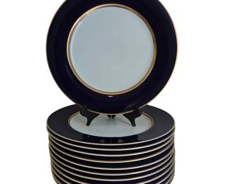 12 Fritz and Floyd Cobalt Renaissance Plates