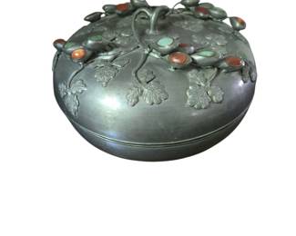 Antique Chinese Pewter Box