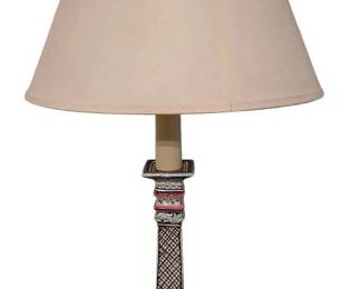 Handpainted Candlestick Lamp