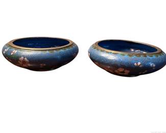 Vintage Chinese Cloisonne Water Bowls