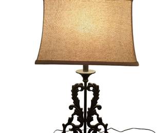 Decorative Scroll Metal Table Lamp