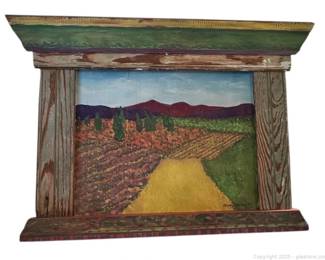 Hand Painted Folk Artwork on Wood