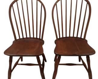 Antique Pair of Conant Ball Furniture Makers Side Chairs