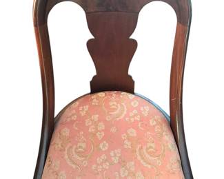 Vintage Side Chair with Upholstered Seat
