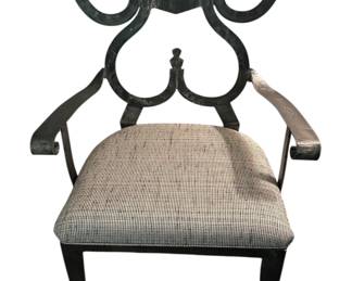 The Lane Company Metal Arm Chair with Upholstered Seat
