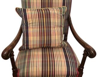 Nice Chippendale Style Upholstered Side Chair with Pillow