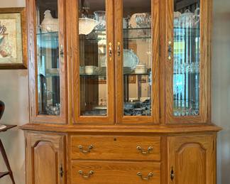 Oak China Cabinet 