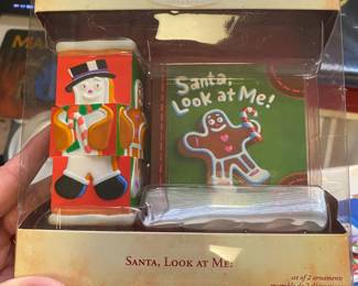 Hallmark Santa Look At Me 2004 Christmas Ornament Set of 2