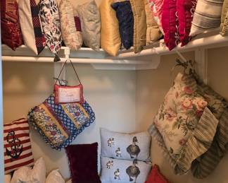 pillows, linens