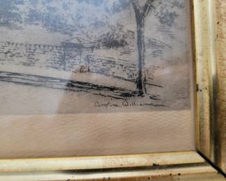 Signed Caroline Williams, Print.