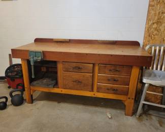 Awesome Antique Wooden Work Bench!
