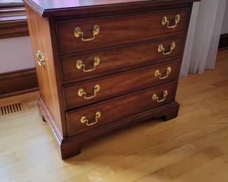 Henkel Harris Georgian Solid Cherry Wood Bedside Chest.