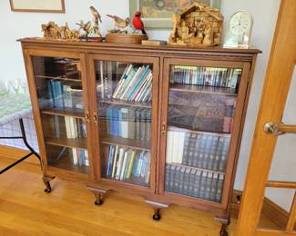Antique Bookshelf With 3 Glass Doors. Excellent Condition!
