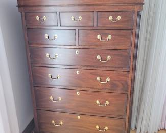 Henkel Harris New Market Mahogany 175/29 Chippendale High Chest. Gorgeous!