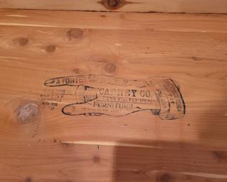 Noble Carney Company Cedar Chest. From Akron Ohio.