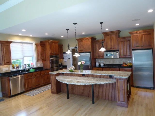This Dream Kitchen could be yours! When you see this Kitchen, you’ll ask “Was this just installed, that’s the type of condition it’s in. Like New. The Granite Counters comes in 2 different colors. There are several photos the detail of the doors. The Island is 9′ X 5′. Included in the purchase is Under Mount SS Sink, Faucet & Disposal. This Custom Kitchen today would cost over $50,000.00 it could be yours for $8,950.00.