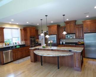This Dream Kitchen could be yours! When you see this Kitchen, you’ll ask “Was this just installed, that’s the type of condition it’s in. Like New. The Granite Counters comes in 2 different colors. There are several photos the detail of the doors. The Island is 9′ X 5′. Included in the purchase is Under Mount SS Sink, Faucet & Disposal. This Custom Kitchen today would cost over $50,000.00 it could be yours for $8,950.00.