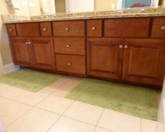 88″ Maple Vanity with Granite Counter, $475.00 1 Available
Includes 2 Undermount Sinks & 2 Faucets. Shut off valves stay with the pipes.