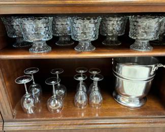 Ice Bucket, Stemware, Candles