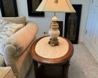 Marble Top Table, Lamp
