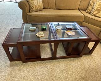 Glass Top Table w/Extensions