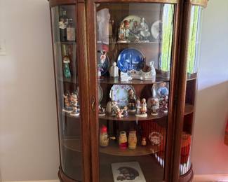 Antique Oak Cabinet w/Glass