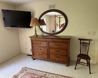 6-Drawer Dresser, Mirror, Chair