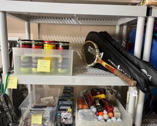 Tennis Rackets/Balls, Golf Items